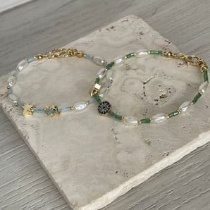 Turque Bracelets / Gold Plated Water Pearls