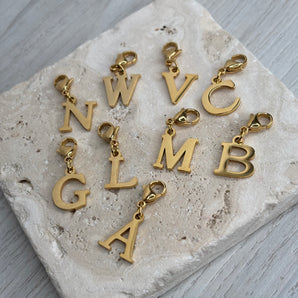 Letter Charm / Stainless Steel