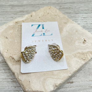 Deliah Earrings/ Brass & Crystal