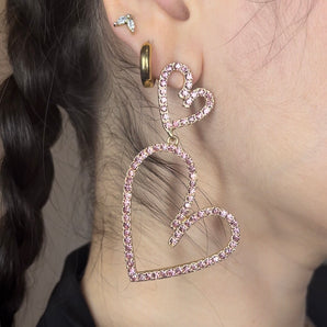 Lover Earrings / Brass & Crystal