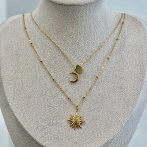Moon & Sun Necklace / Stainless Steel