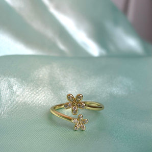 Sunflower Ring | Sterling Silver & Gold Plated