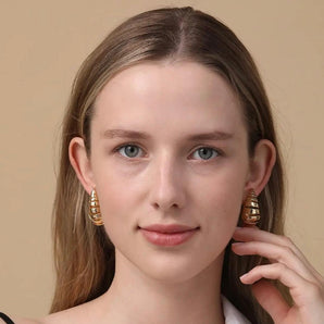 Open Ender Earring | 3 layers of gold 14k