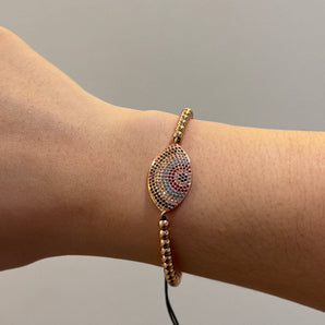 Rose Gold Eye Bracelet / Stainless Steel