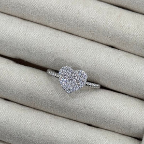Clara Heart Ring / 925 Sterling Silver