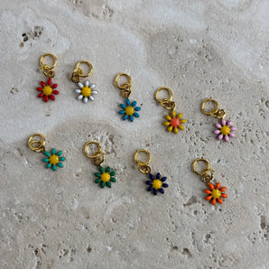 Tiny Daisy Charms / Stainless Steel
