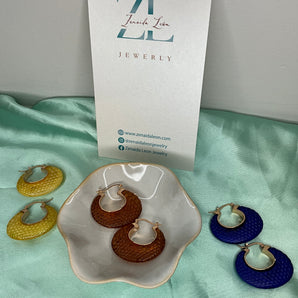 Olive Earrings/ Brass
