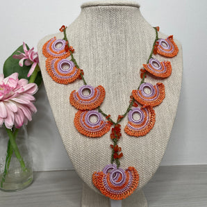 Agatha Necklace / Fiber / Hand made
