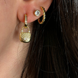 Bag Mini Earring / Silver 925 & Gold Plated