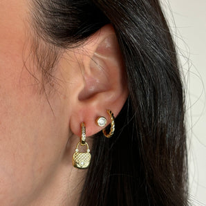Bag Mini Earring / Silver 925 & Gold Plated