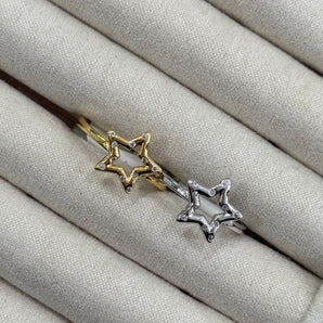 Glitter Star Ring / 925 Sterling Silver