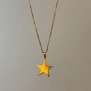 Gold Star Necklace / Stainless Steel