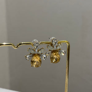 Elsa Earrings / Brass & Cristal