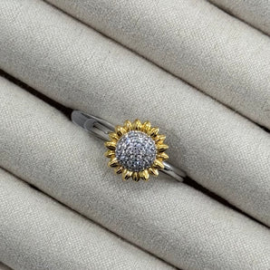 Sunflower Ring / 925 Sterling Silver