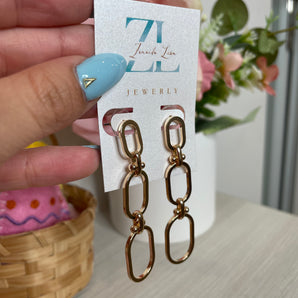 Leyla Earrings | Brass