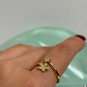 Sunflower Ring | Sterling Silver & Gold Plated