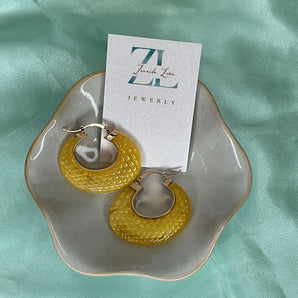 Olive Earrings/ Brass