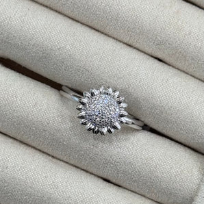 Sunflower Ring / 925 Sterling Silver