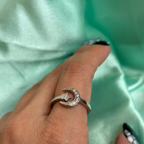 Luna y Estrella Ring | Sterling Silver