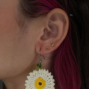 Sunflower Earrings / Hand Made