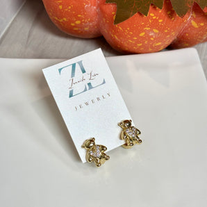 Bear’s Love Earrings | 3 layers of gold