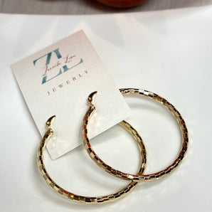 Quinas Earrings / 3 layered 14k Gold