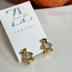 Bear’s Love Earrings | 3 layers of gold