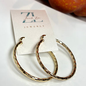 Quinas Earrings / 3 layered 14k Gold