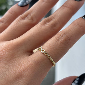Infinity Ring / Silver 925 & 18k Gold Dipped