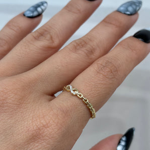 Infinity Ring / Silver 925 & 18k Gold Dipped