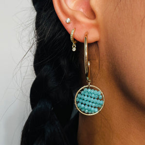 Janet Earrings / Brass & Crystal