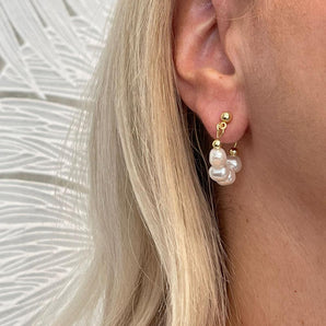 Sofia Earrings / Rhodium Gold Plated