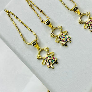 Stella Mia Necklace / Sterling Silver 925 & Vermeil