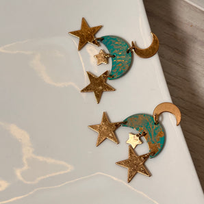 Vivian Earrings / Metal & Enamel